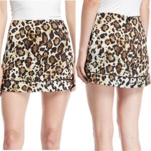 Leopard Print Mini Skirt